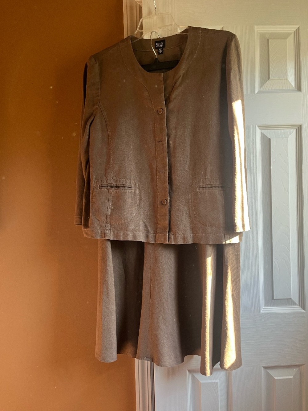 Eileen Fisher Skirt and Jacket Linen Set